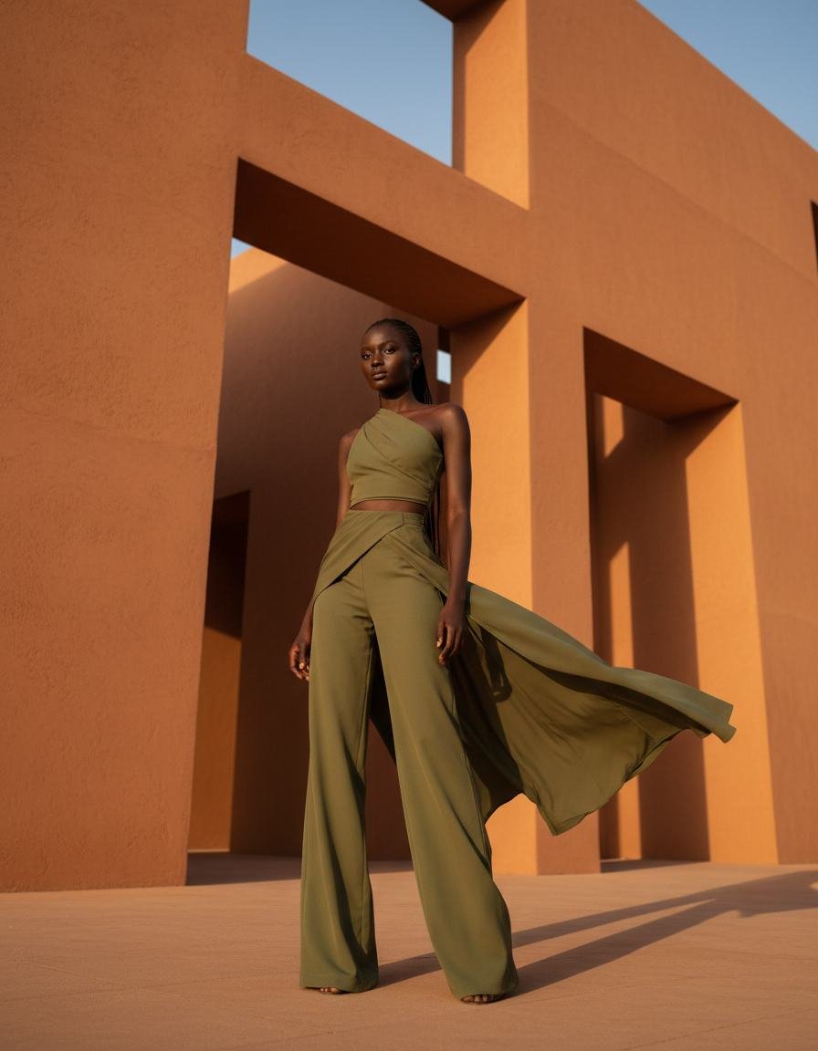 Tailored Wide-Leg Trouser in As pictured
