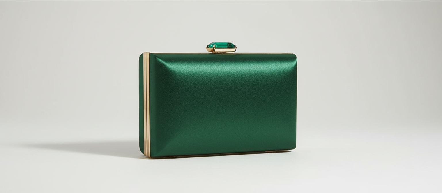 Satin Box Clutch in As pictured