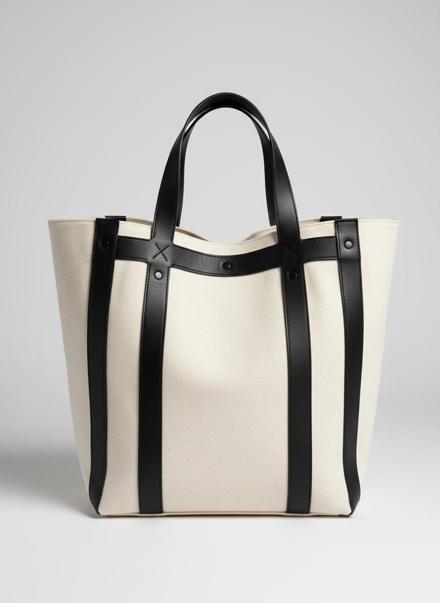 Monochrome Canvas Tote in As pictured