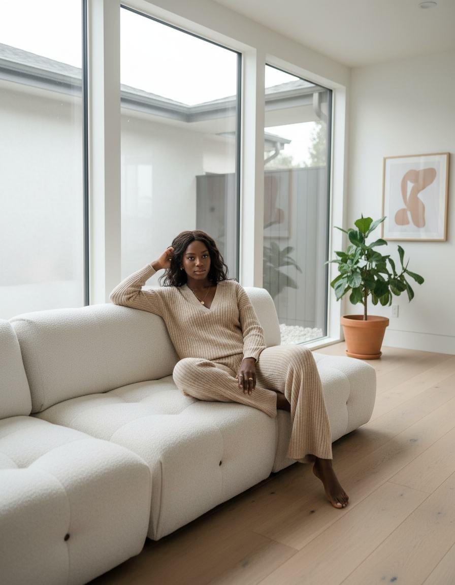 Knit Lounge Set in As pictured