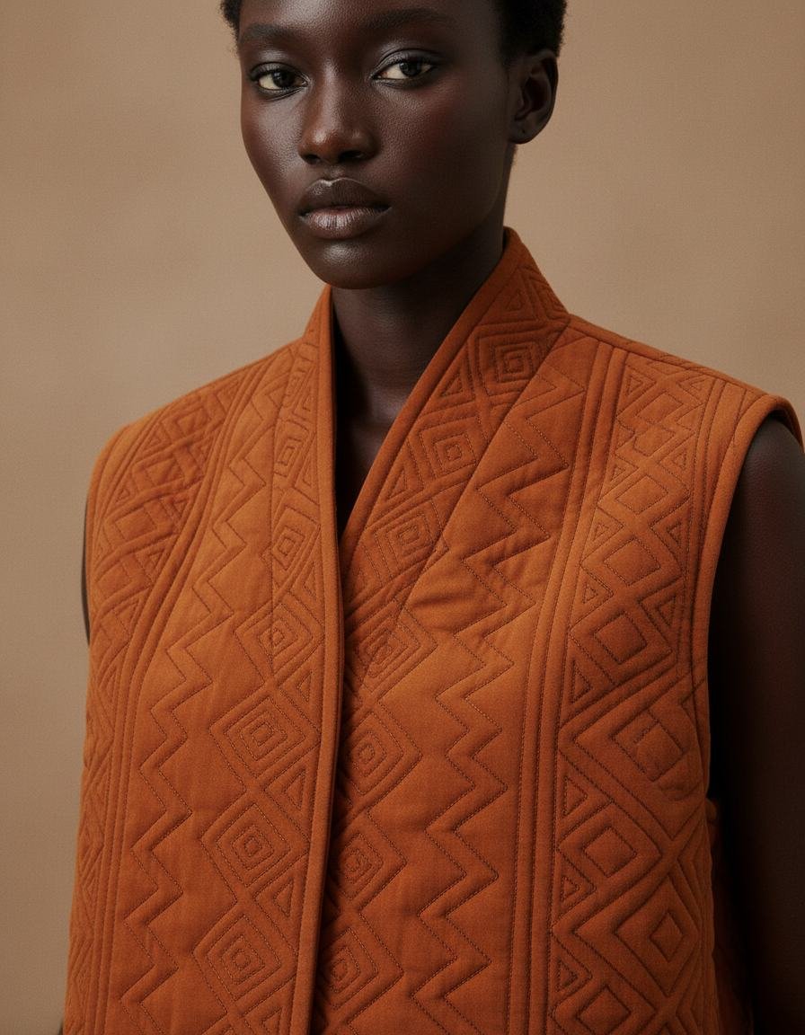 Quilted Vest in As pictured