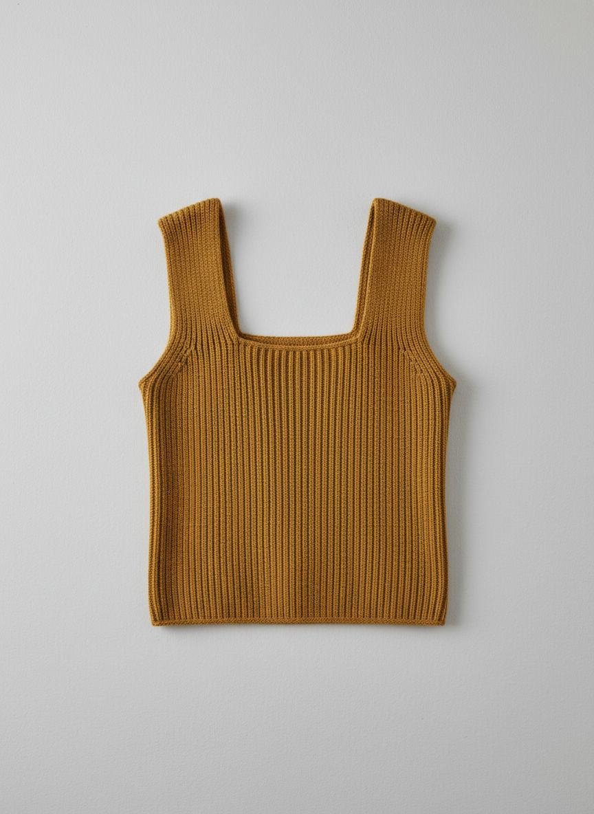 Sculpted Neck Knit Top in As pictured