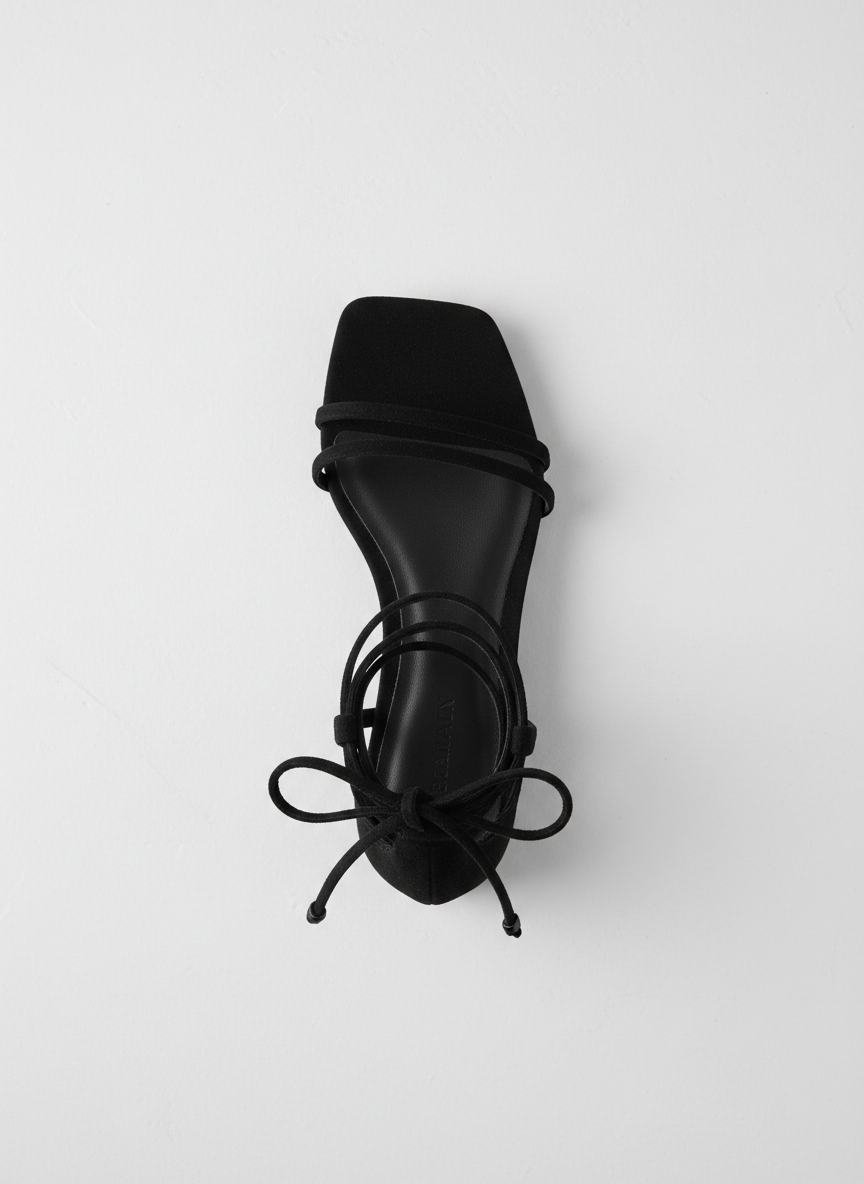 Ankle Strap Suede Sandal in As pictured