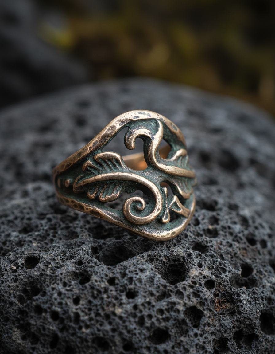 Bronze Signet Ring in As pictured