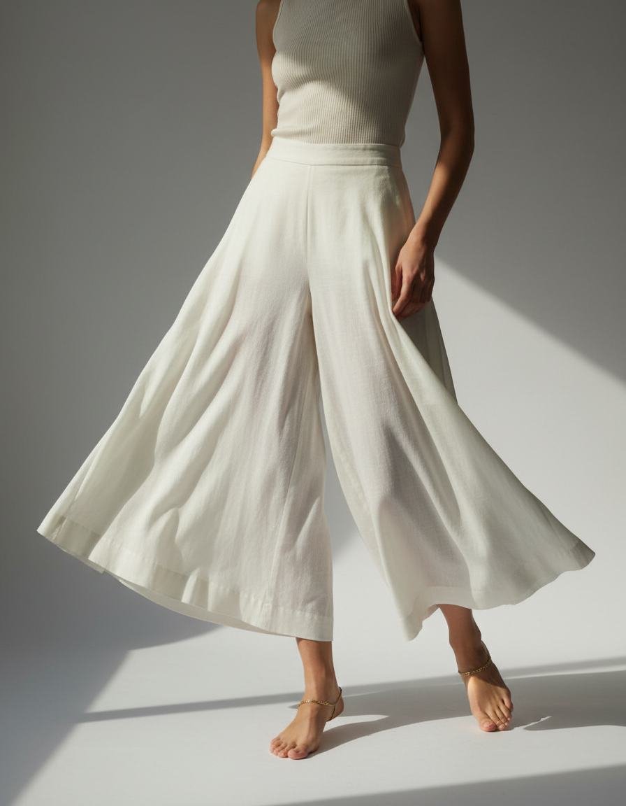 Wide-Leg Culottes in As pictured