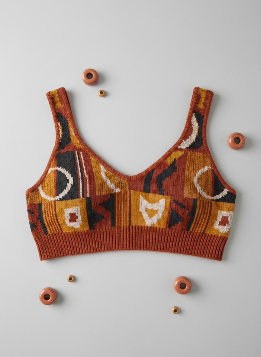 Kente Knit Bralette in As pictured