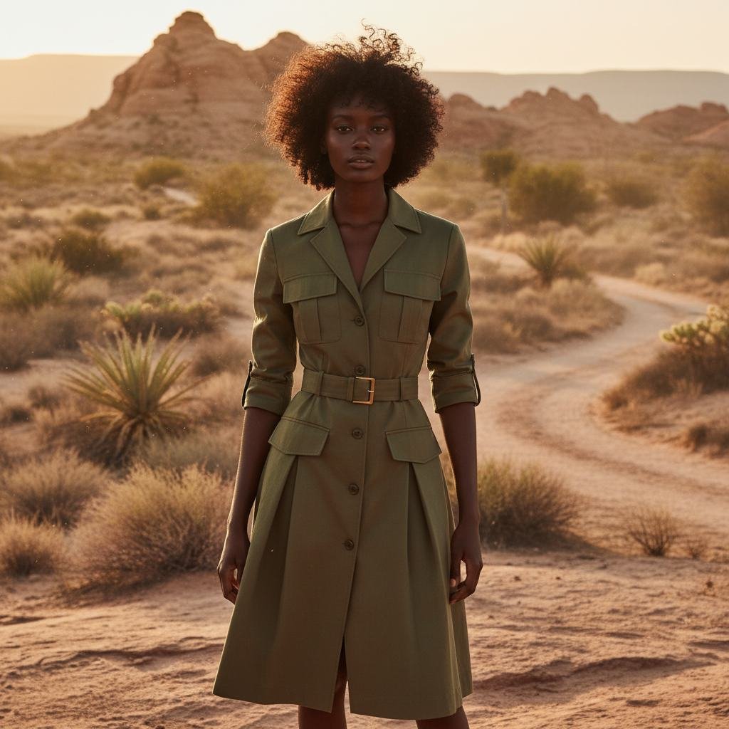 The Safari Dress in As pictured