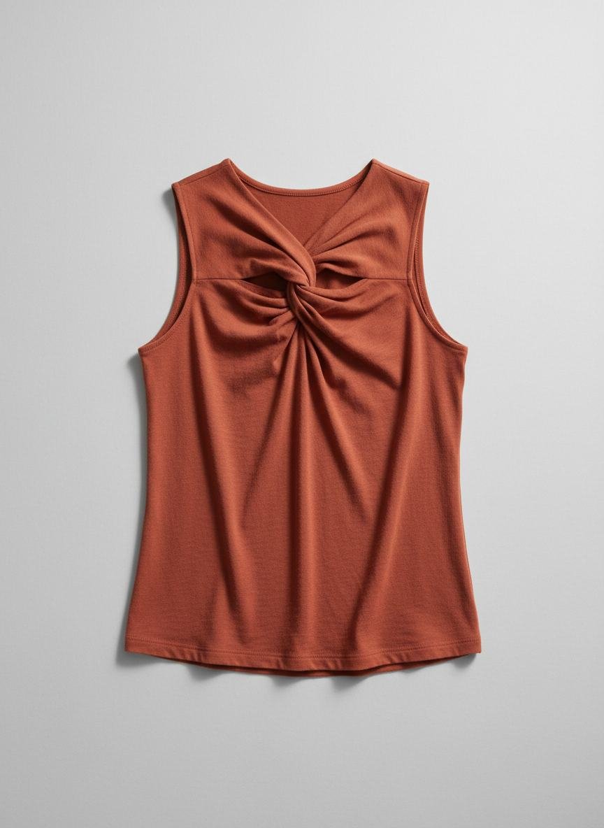Twisted Neckline Top in As pictured