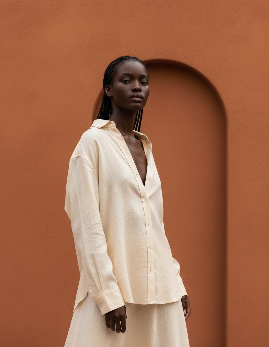 Oversized Summer Shirt in As pictured