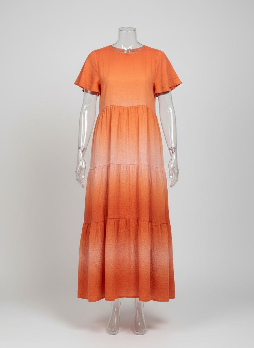 Tiered Cotton Maxi Dress in As pictured