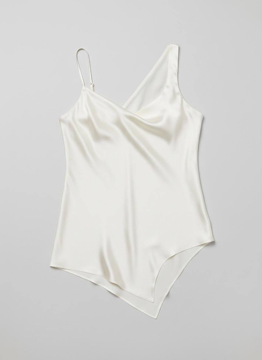 Asymmetric Ivory Bodysuit in As pictured