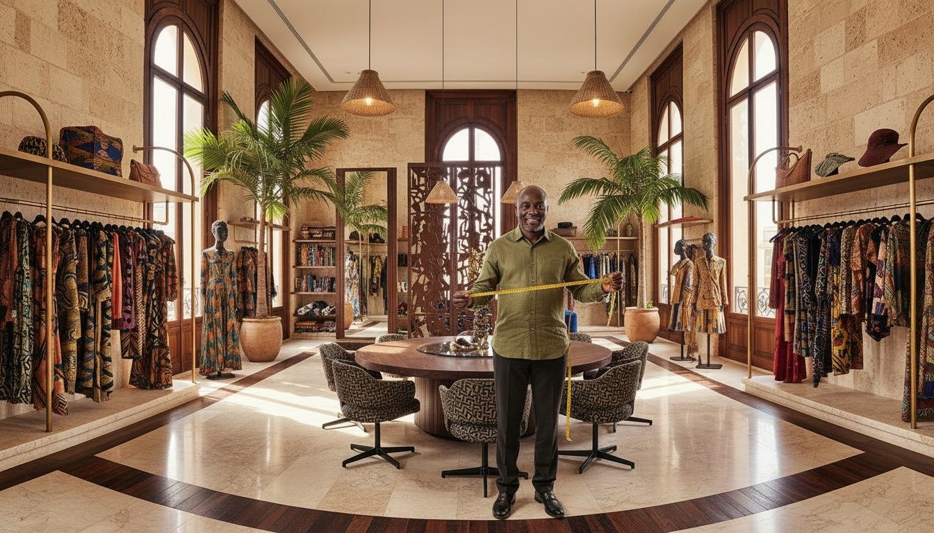 Master tailor presenting the House of Izzi fit guide