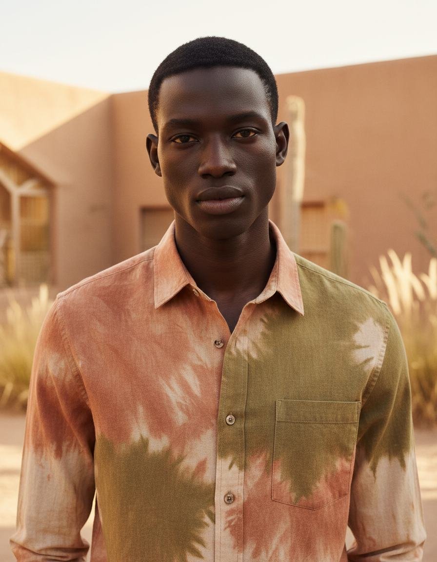 Craft-Dyed Cotton Shirt in As pictured