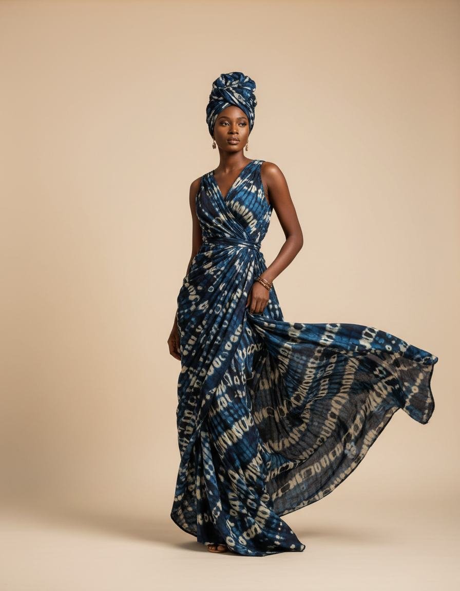 Adire Gown