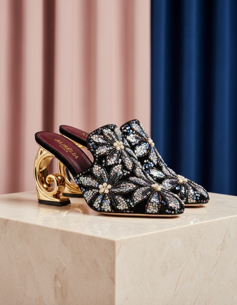 Embellished Mule in As pictured