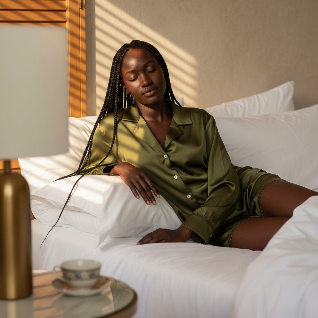 Silk Sleep Set in As pictured