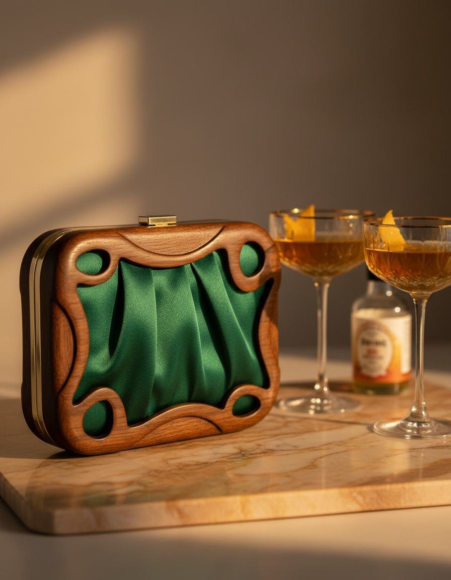 Satin Box Clutch in As pictured