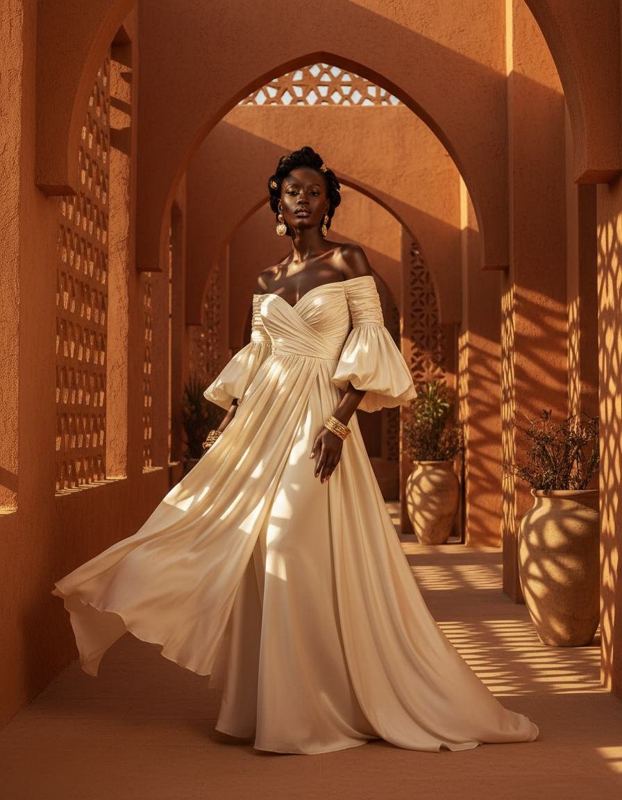 The Colombé Dress in As pictured