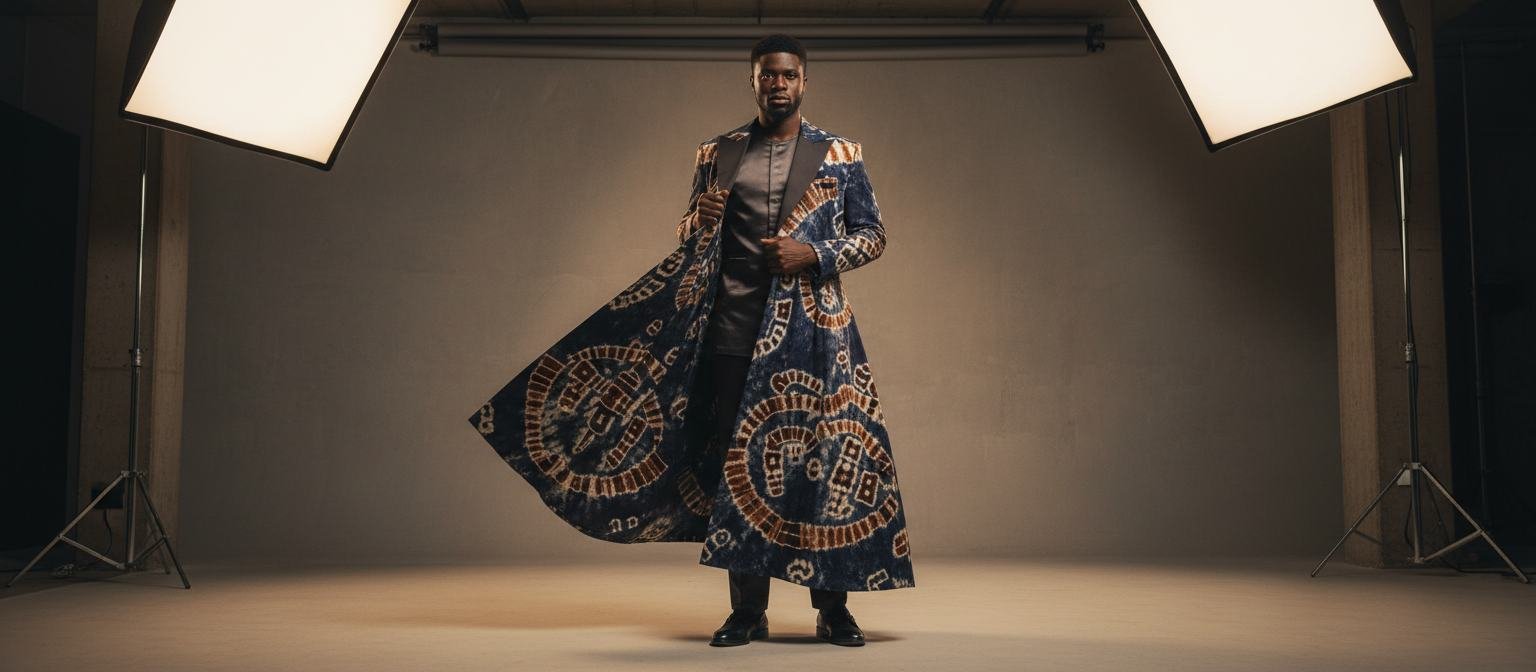 Adire Evening Coat in As pictured
