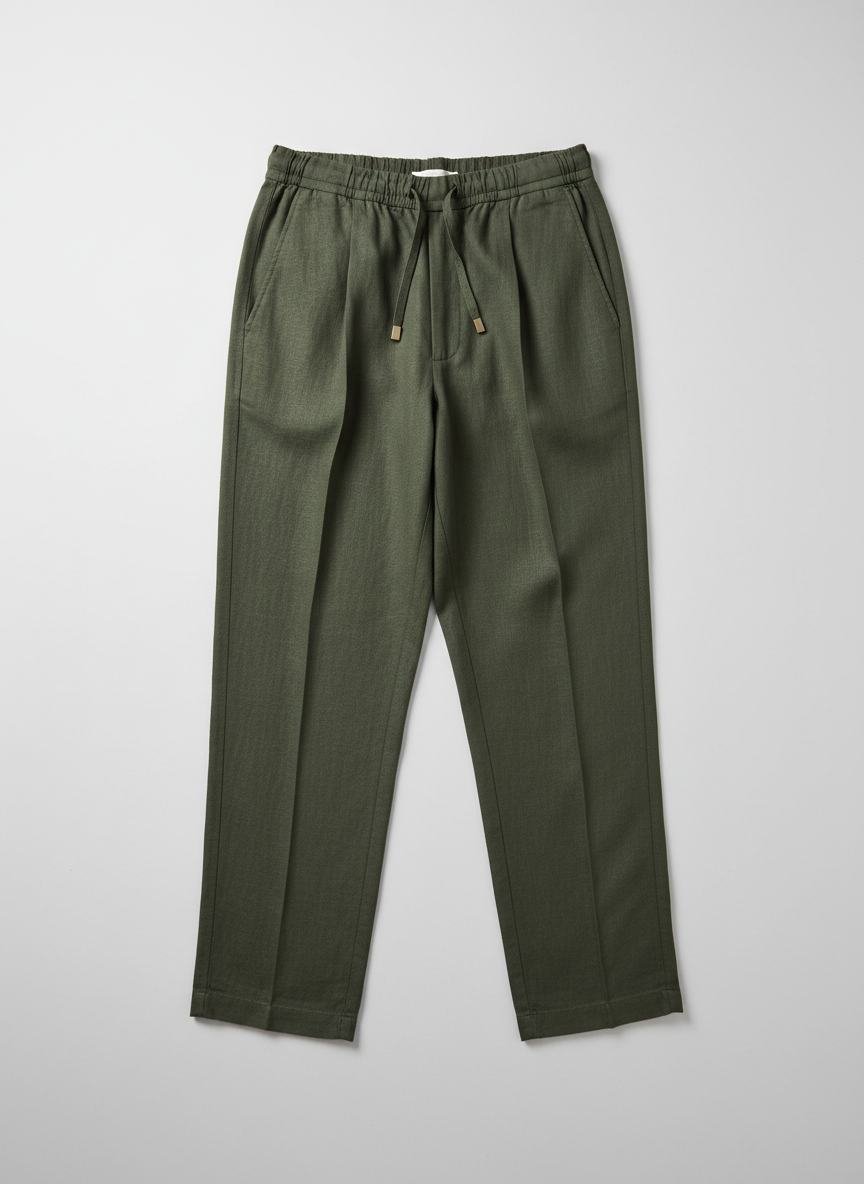 Linen Pintuck Trousers in As pictured