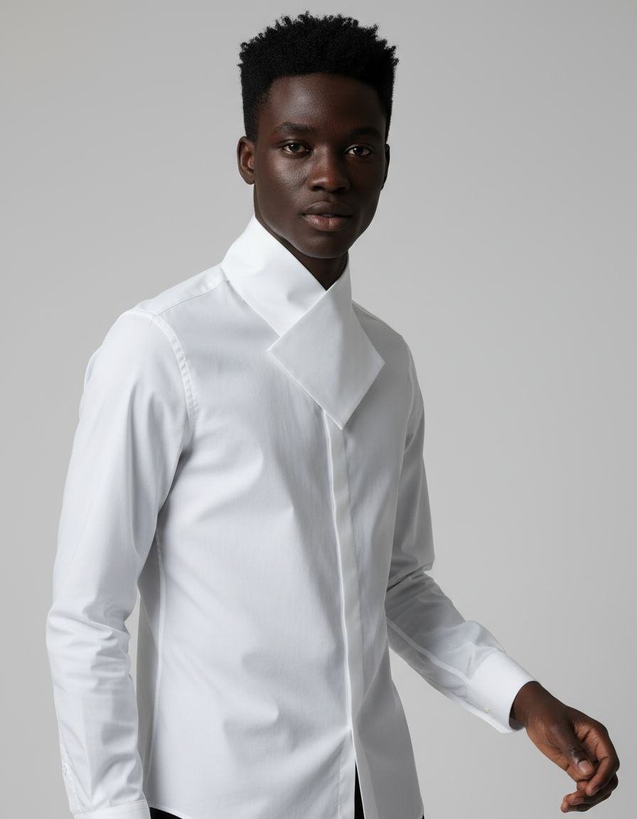 Sculptural Collar Shirt in As pictured