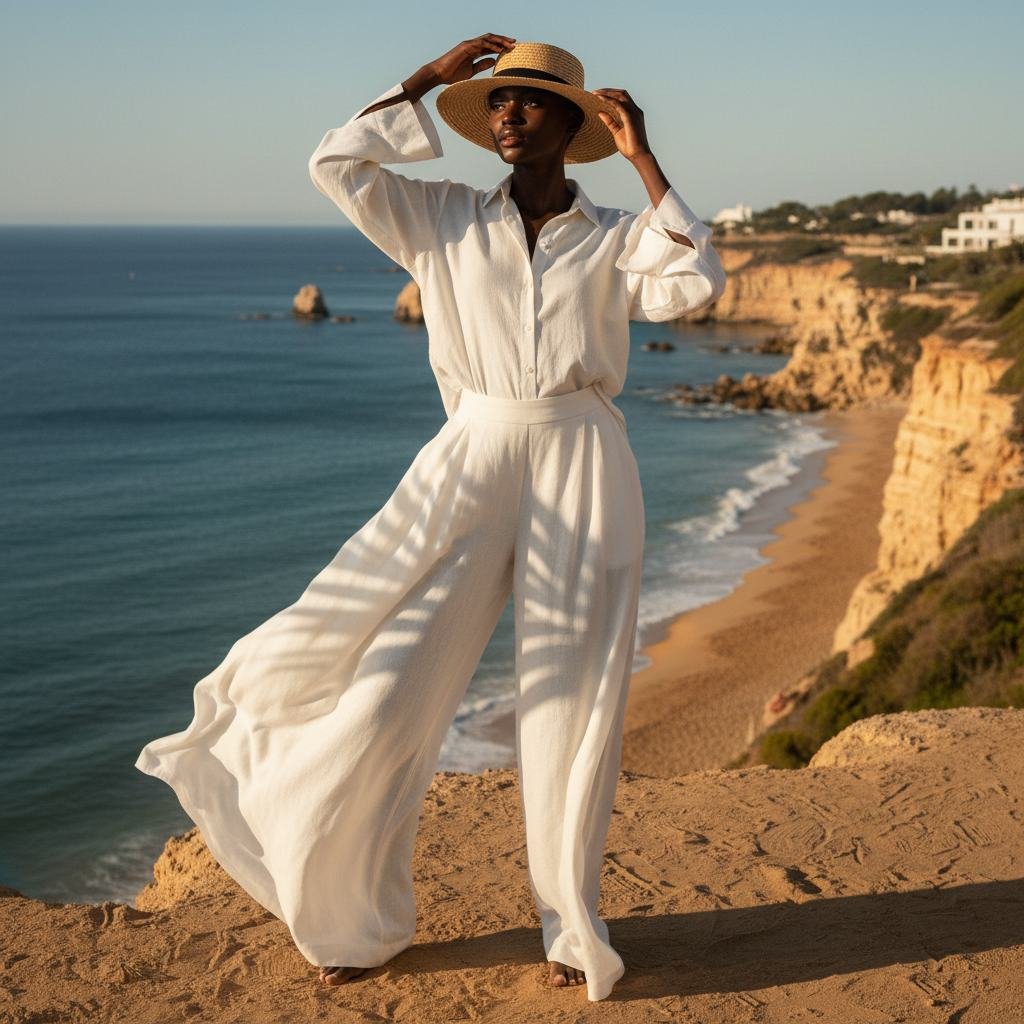 Oversized Linen Trouser in As pictured