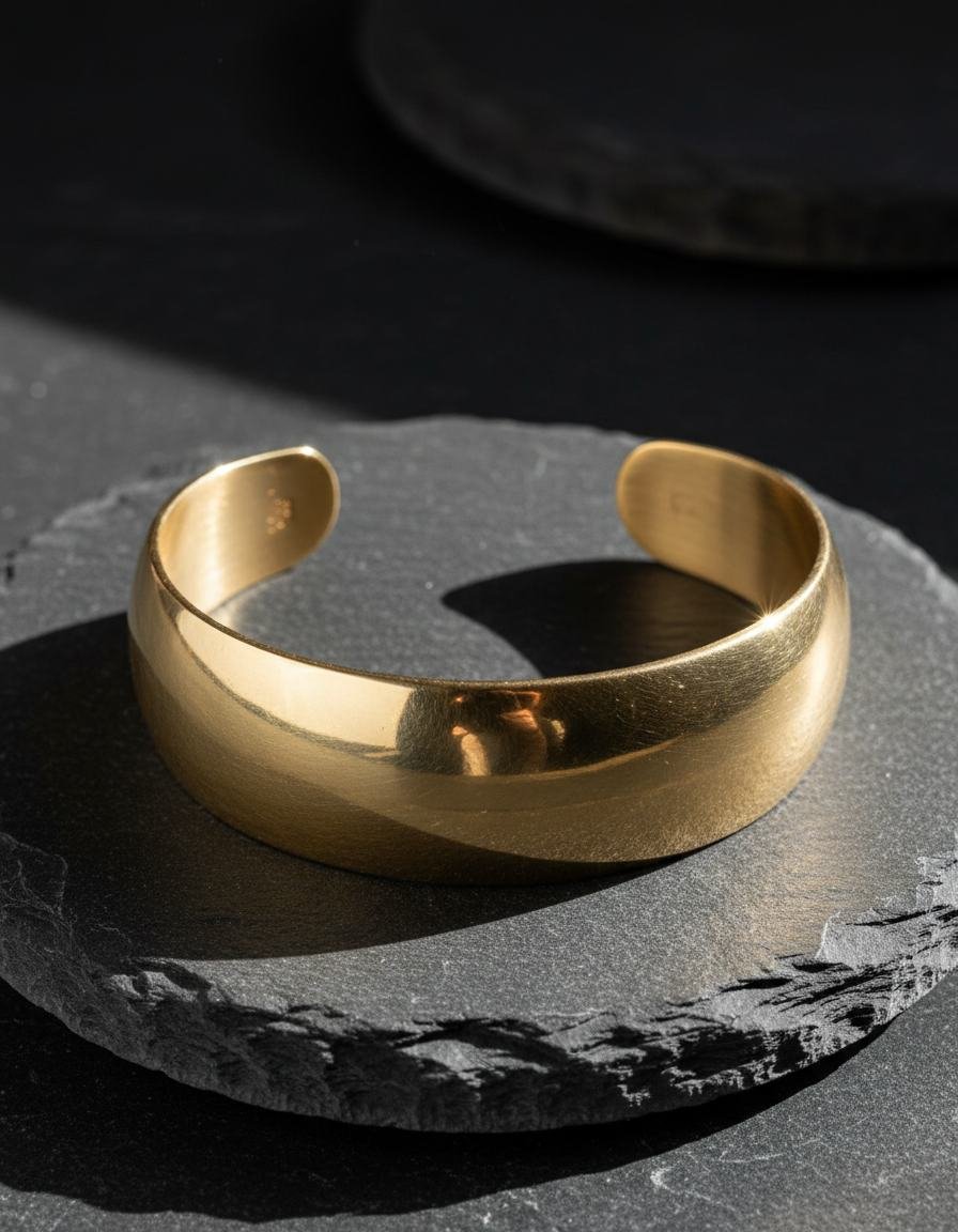 Gold Cuff Bracelet in As pictured