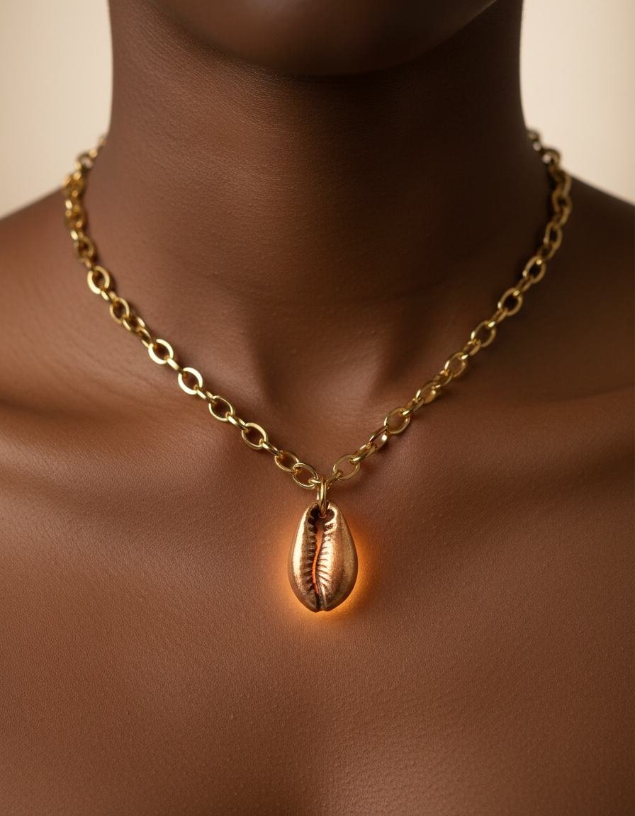 Shell Pendant Necklace in As pictured