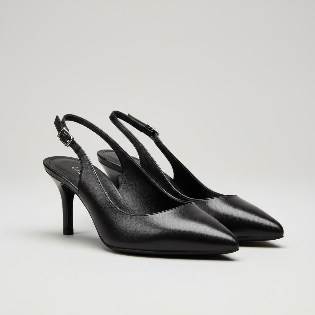 Midnight Slingback Heels in As pictured