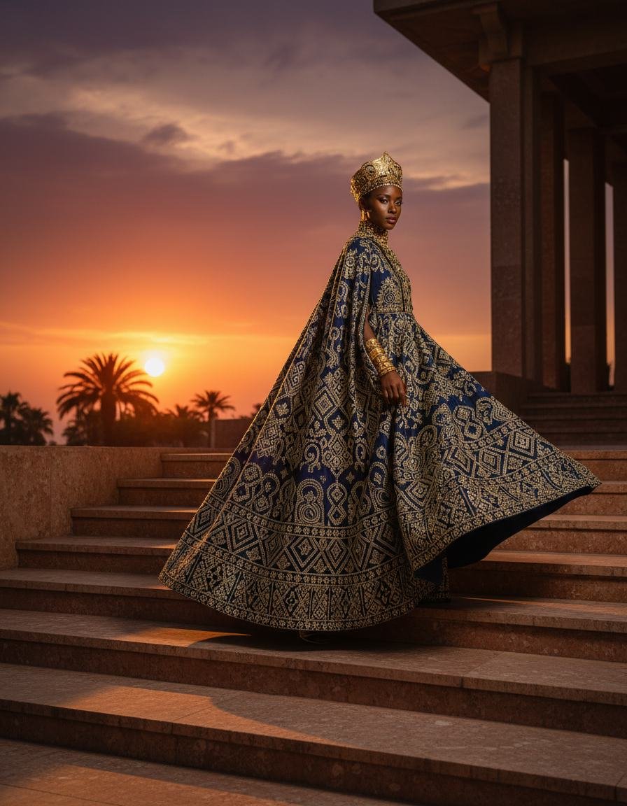 Embroidered Cape in As pictured