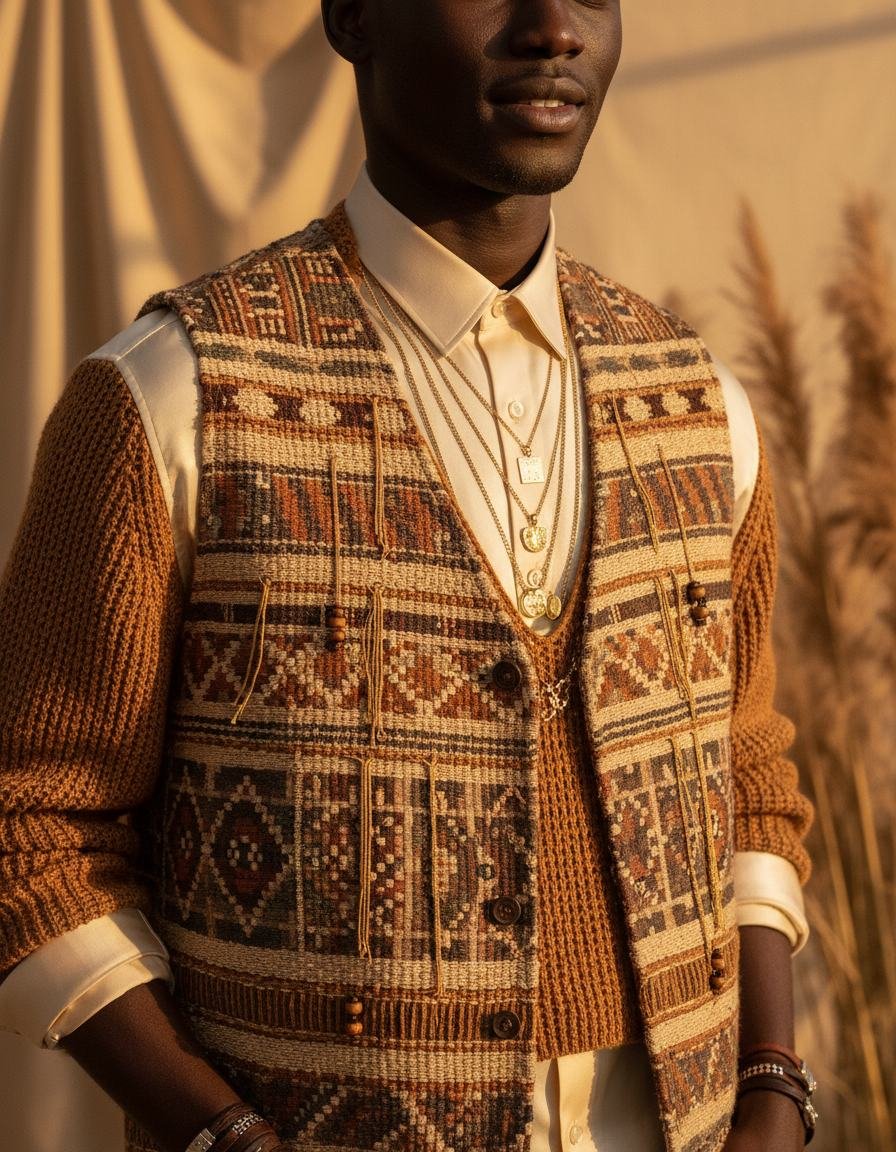 Heritage Weave Vest in As pictured