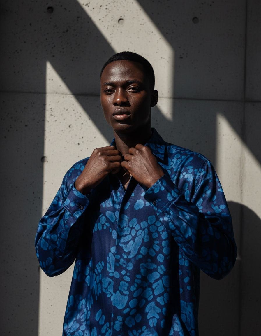 Adire Print Shirt in As pictured