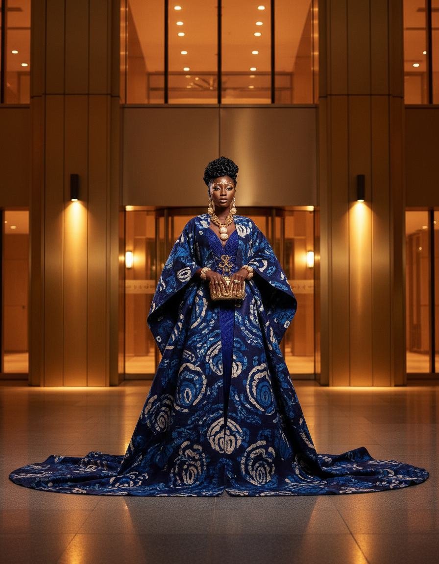 Adire Evening Coat in As pictured