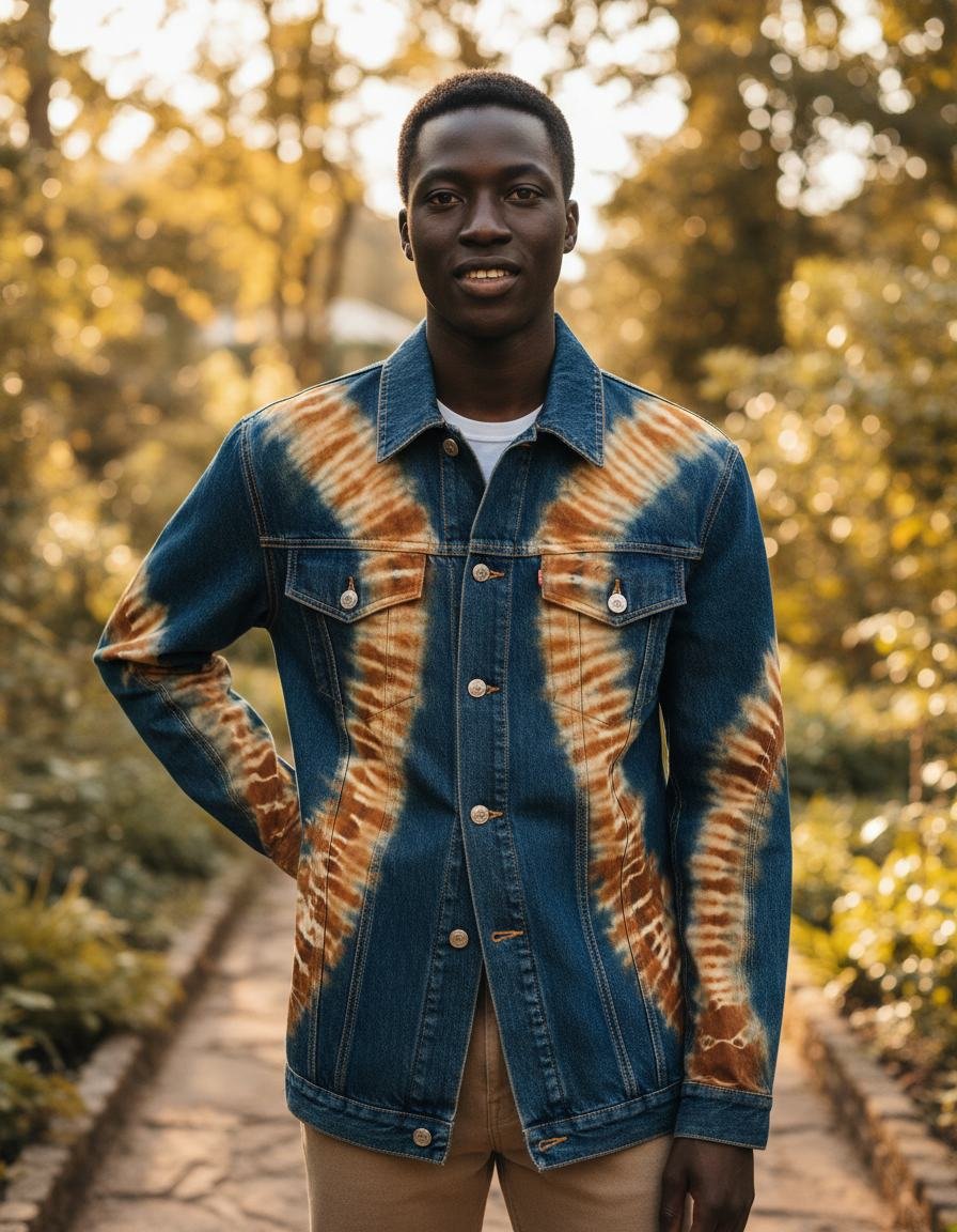 Craft-Dyed Denim Jacket in As pictured