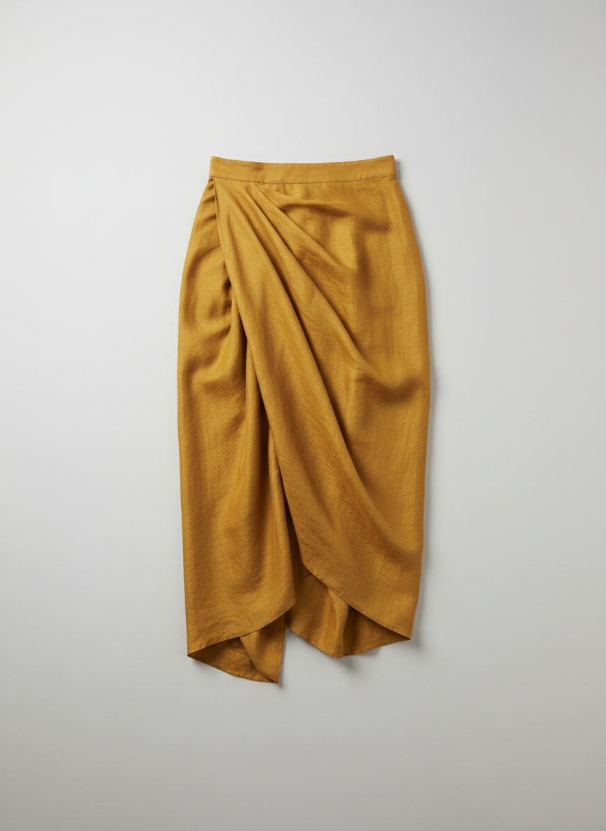 Draped Asymmetric Skirt in As pictured