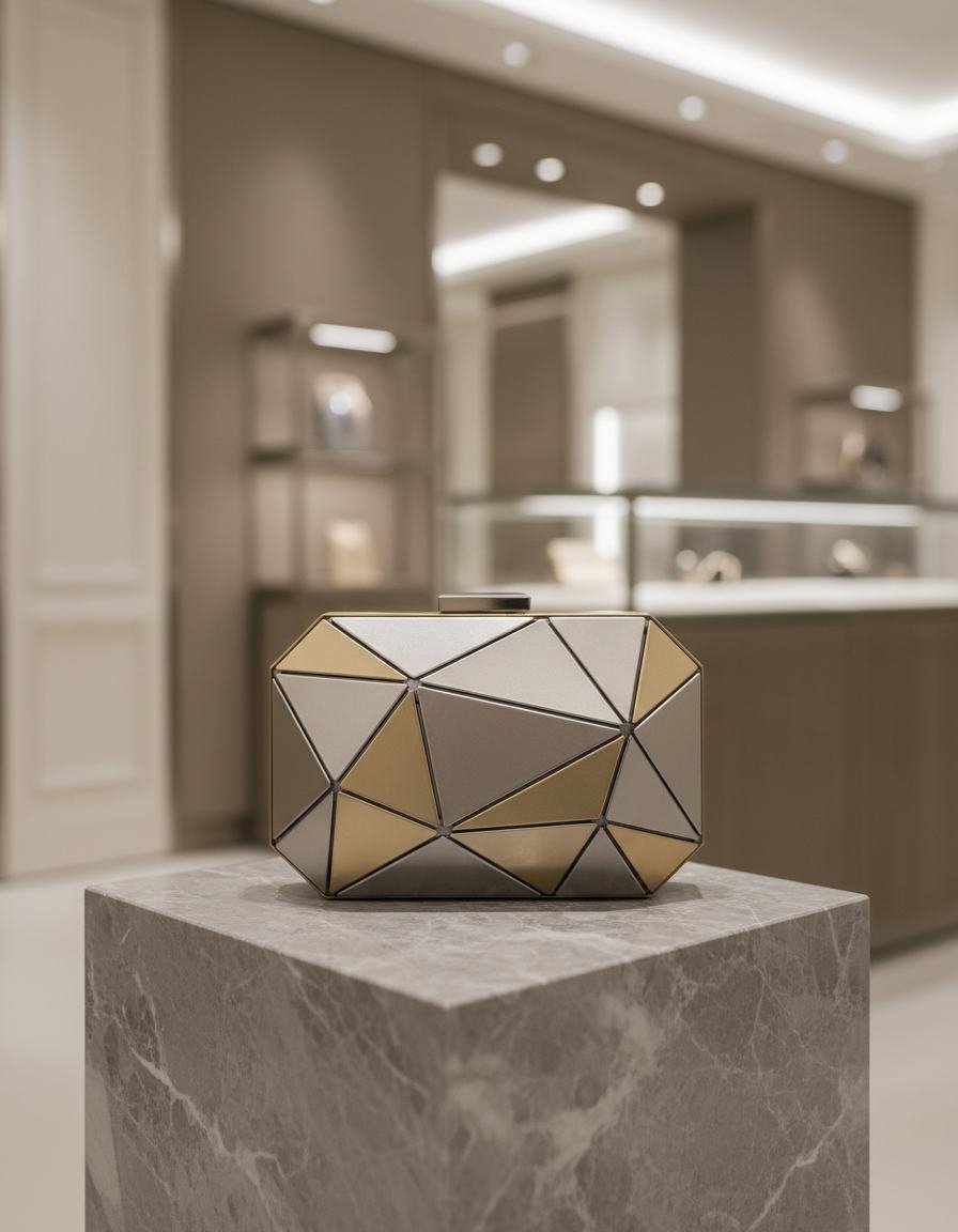 Metallic Clutch in As pictured