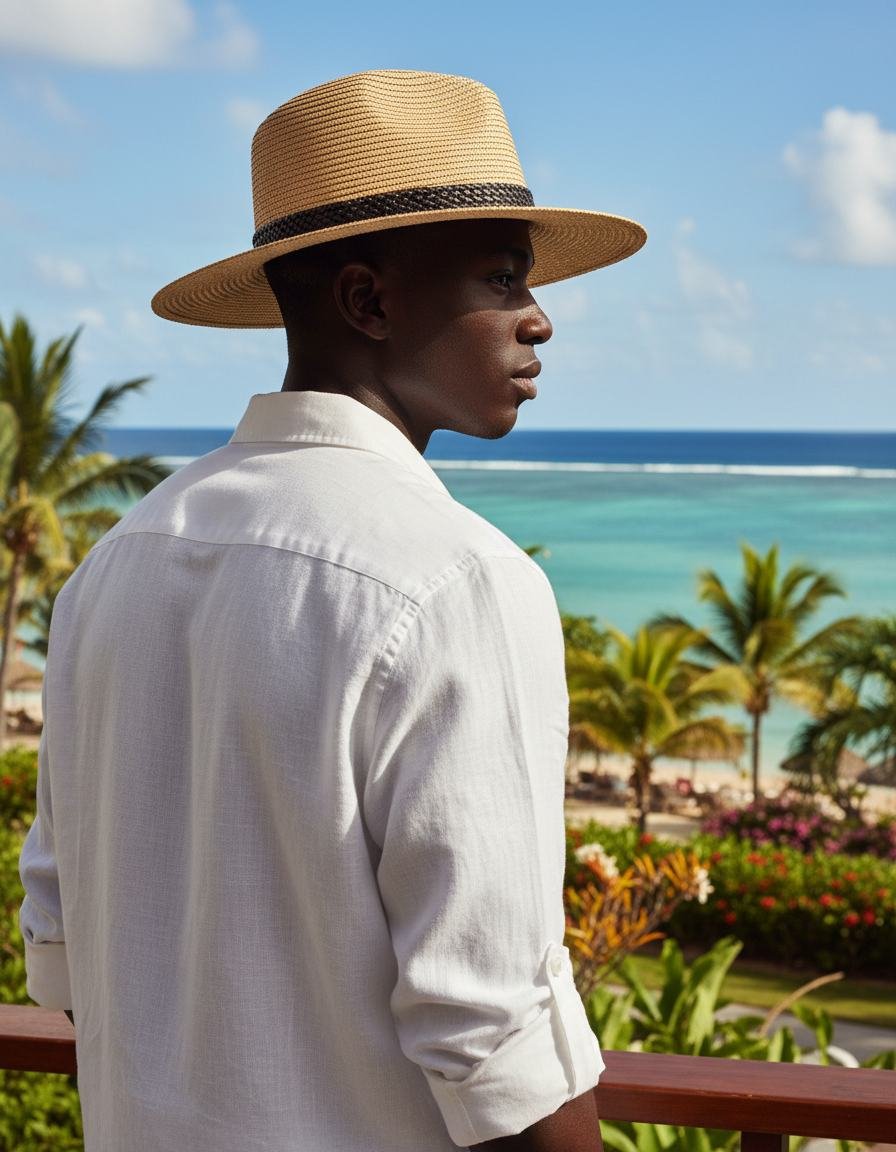 Straw Fedora in As pictured