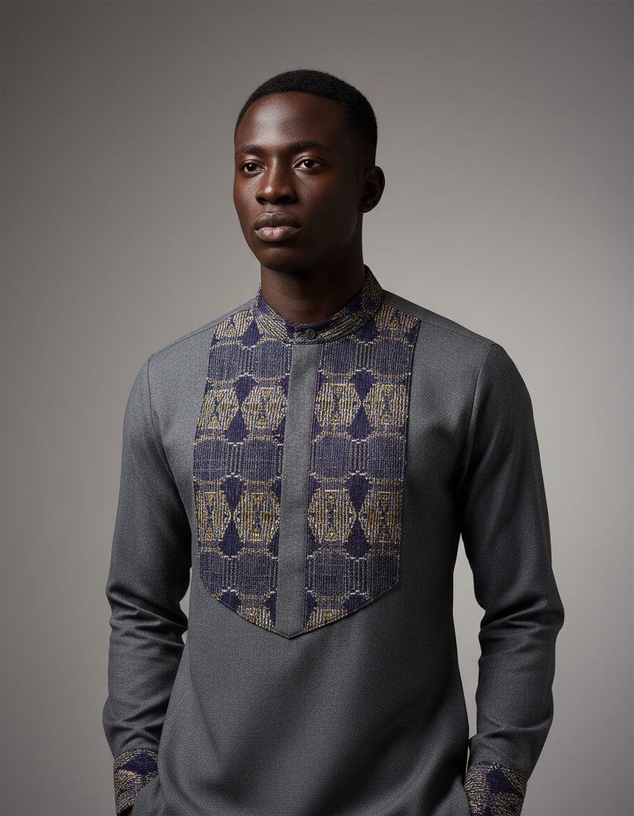 Aso-Oke Evening Shirt in As pictured