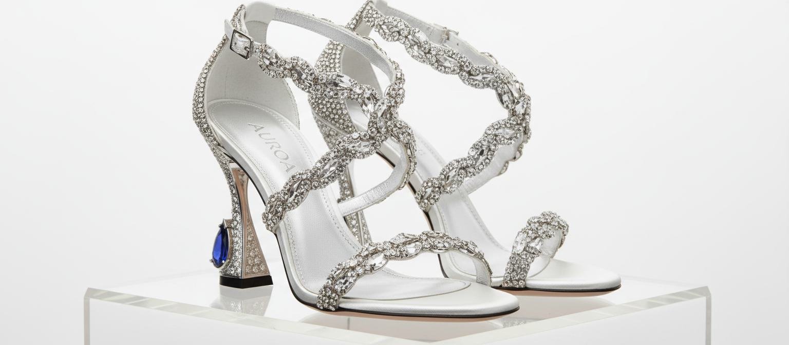 Jewelled Heel Sandal in As pictured