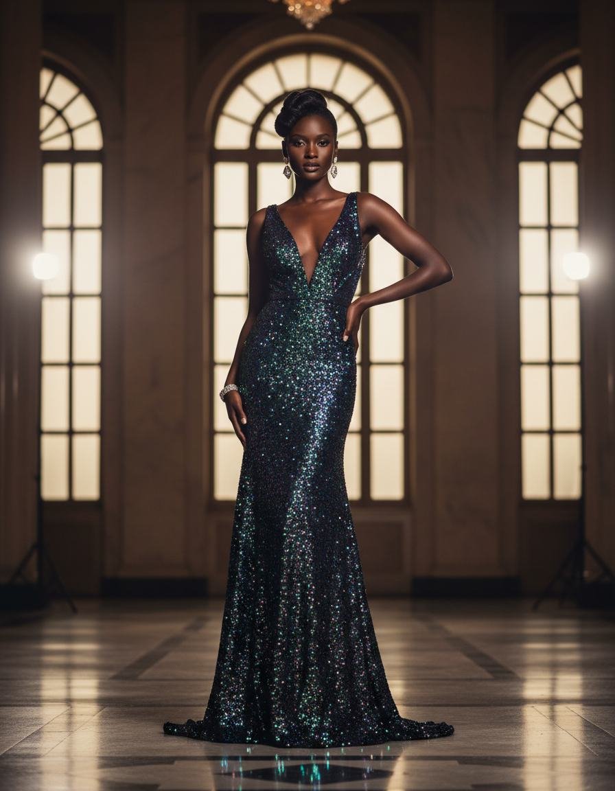 The Sequin Gown in As pictured
