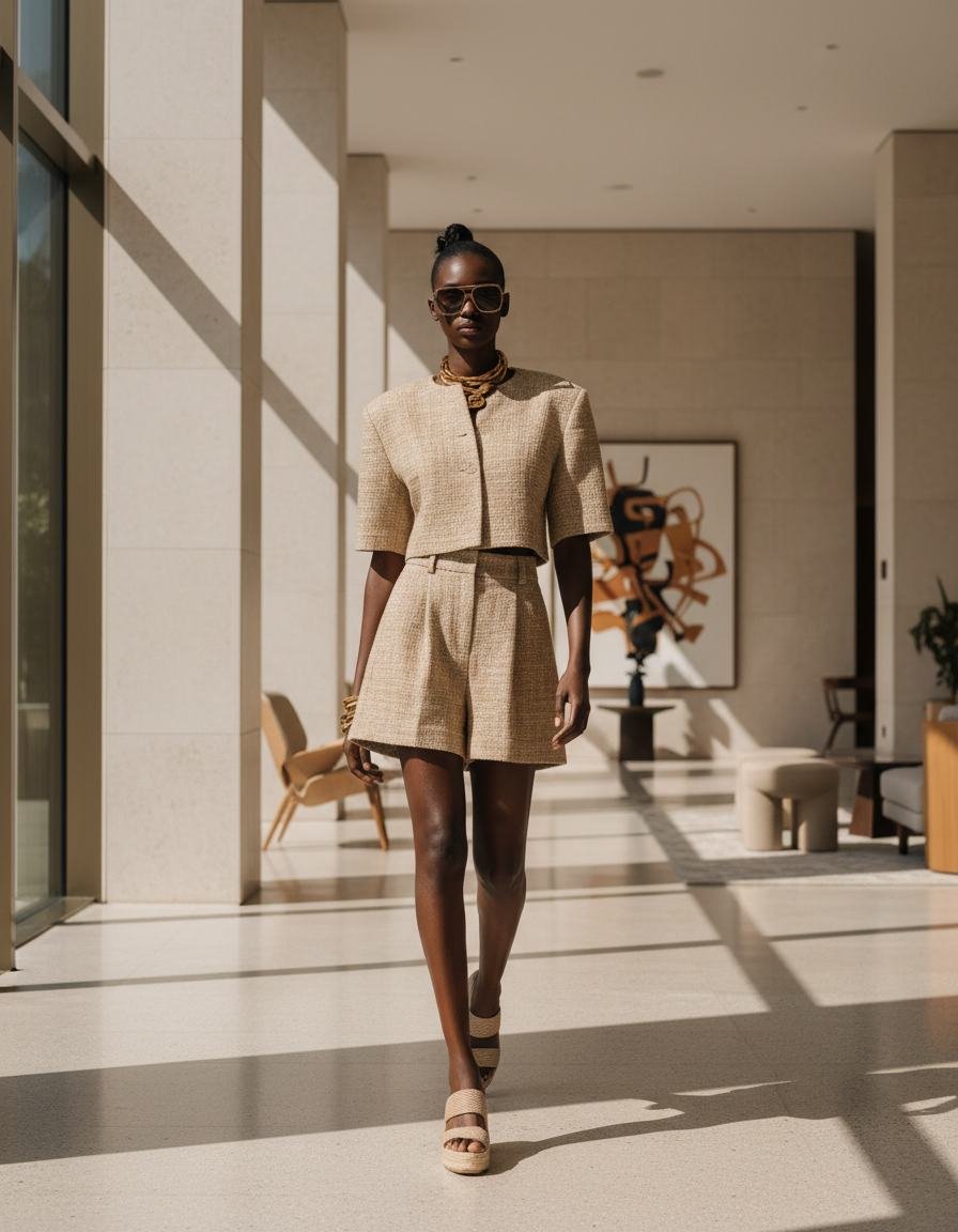 Tailored Short Set in As pictured