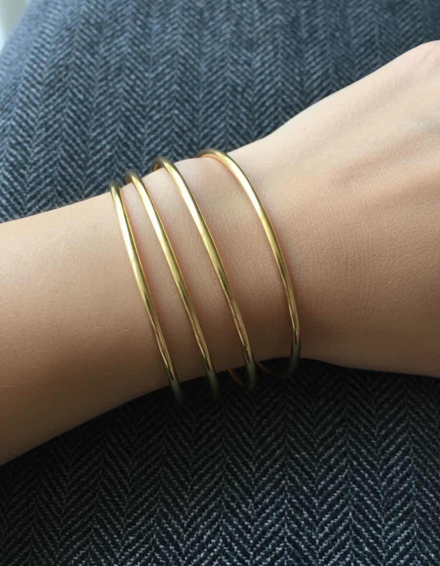 Gold Cuff Bracelet in As pictured