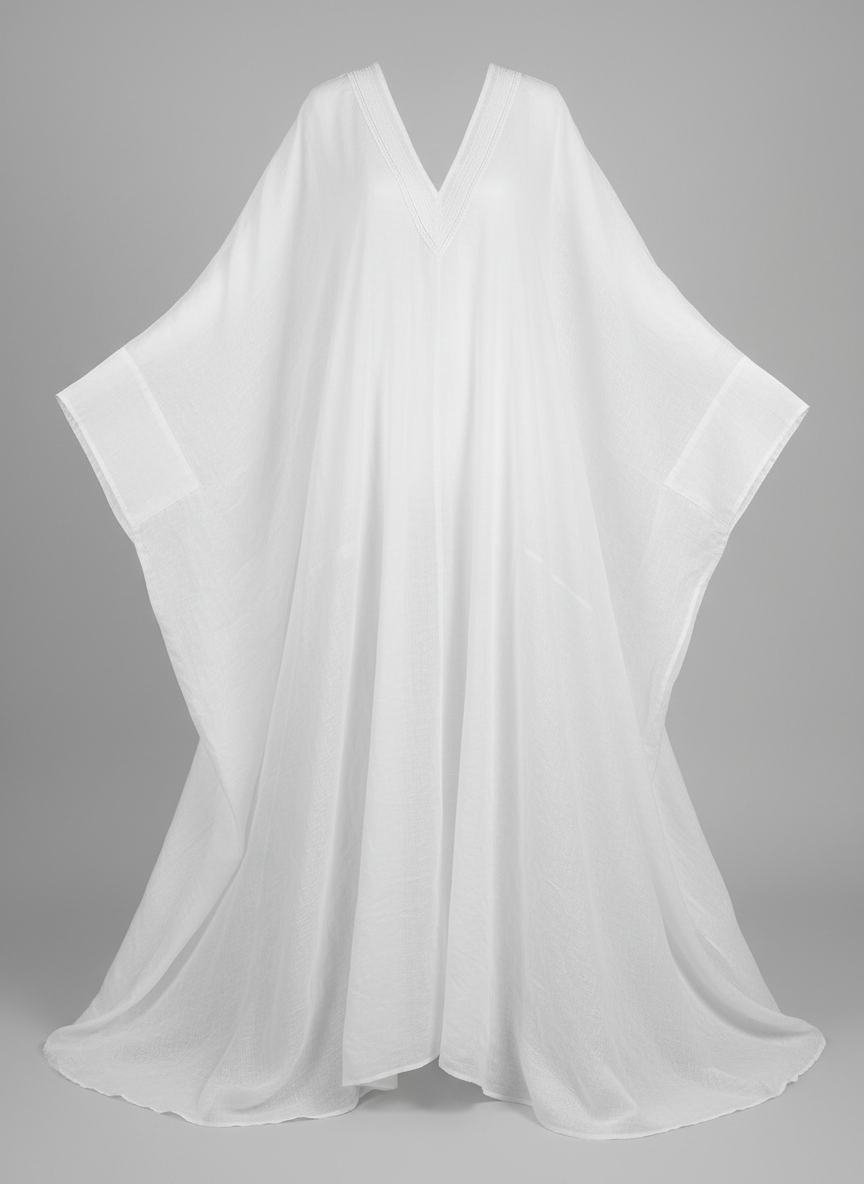 Linen Caftan Maxi Dress in As pictured