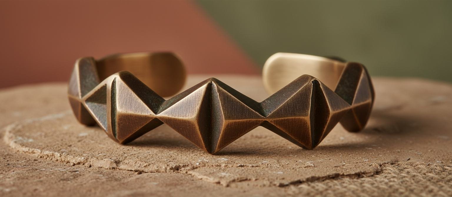 Geometric Cuff Bracelet in As pictured