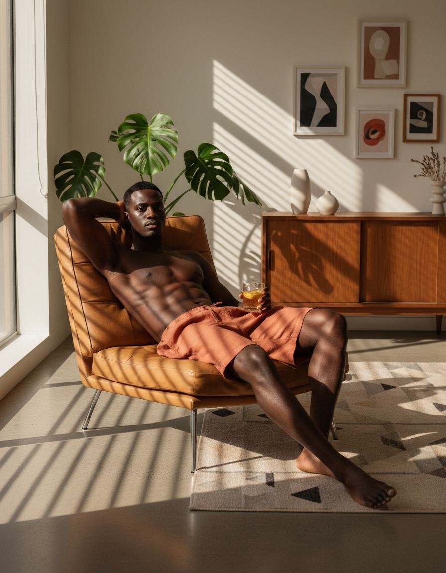 Terracotta Linen Short in As pictured