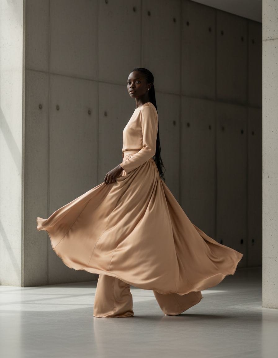 Relaxed Silk Trouser in As pictured