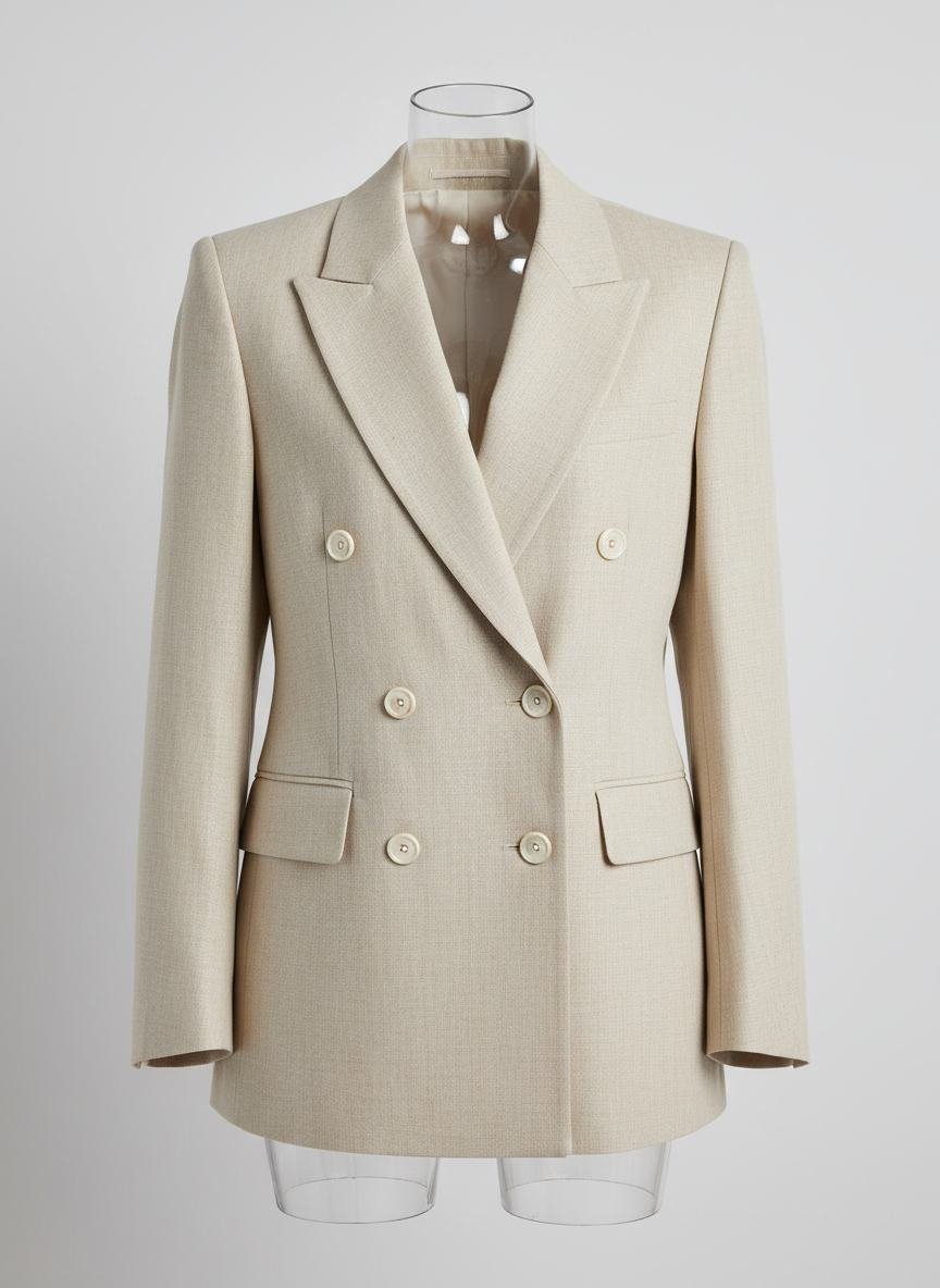 Structured Linen Blazer in As pictured